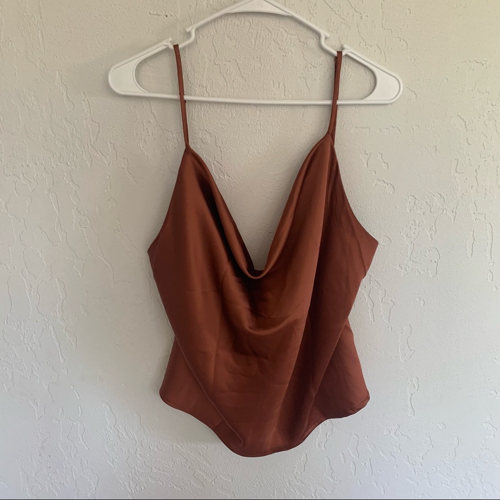 SILKY COWL NECK TANK
